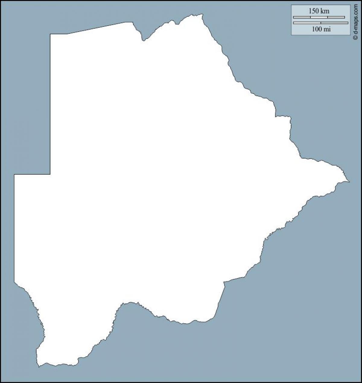 نقشہ بوٹسوانا کے نقشہ خاکہ
